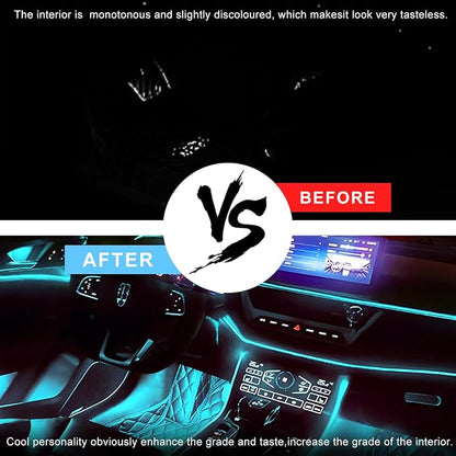 Interior Car LED Strip Lights with APP Control, 3 in 1 RGB Ambient Lighting Kit with 197 inches Fiber Optic, 16 Million Colors Music Sync LED Vehicle Cigarette Lighter Neon Strip - Image 5