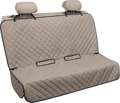 VIEWPETS Bench Car Seat Cover Protector, Waterproof Heavy-Duty, Khaki | Nonslip Dog Back Seat Cover Protect from Mud, Spills, Scratches, Machine Washable, X-Large Size Fits for Large SUVs & Trucks by VIEWPETS