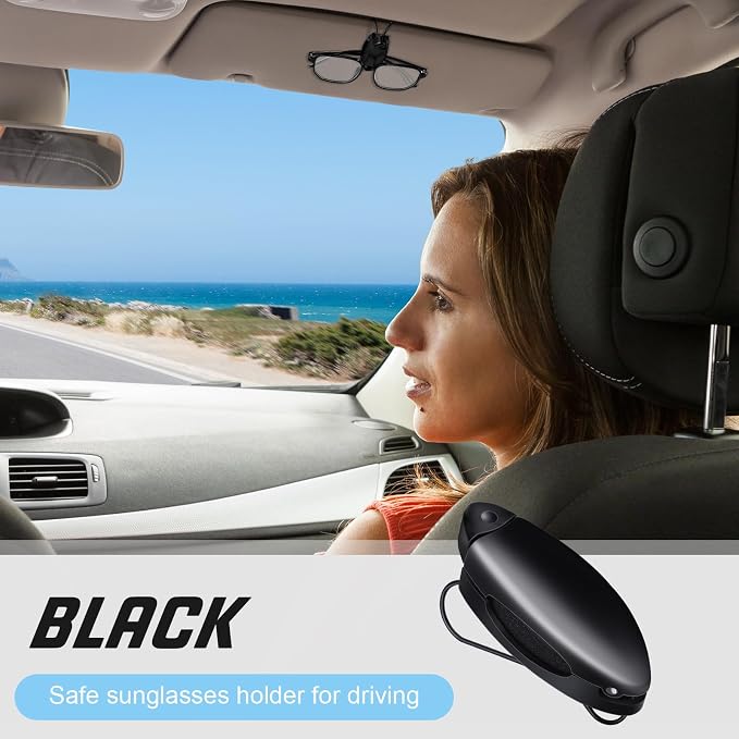 Frienda 5 Pcs Car Sun Visor Clip Sunglasses Holder,Black,Gray, Silver | Visor Clips for Eyeglasses, Securely Holds Glasses, Ticket Card Holder, Metal Shell Spring Clip, For Women Men Drivers - Image 7