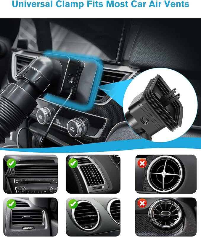 Car Ac Vent Extender for Back Seat, Portable Car Air Conditioner | Ac Hose with Built-In USB Fan | Delivers Cool & Warm Air to Rear Passengers | Flexible Ac Tube | Universal Fit for Most Cars - Image 4