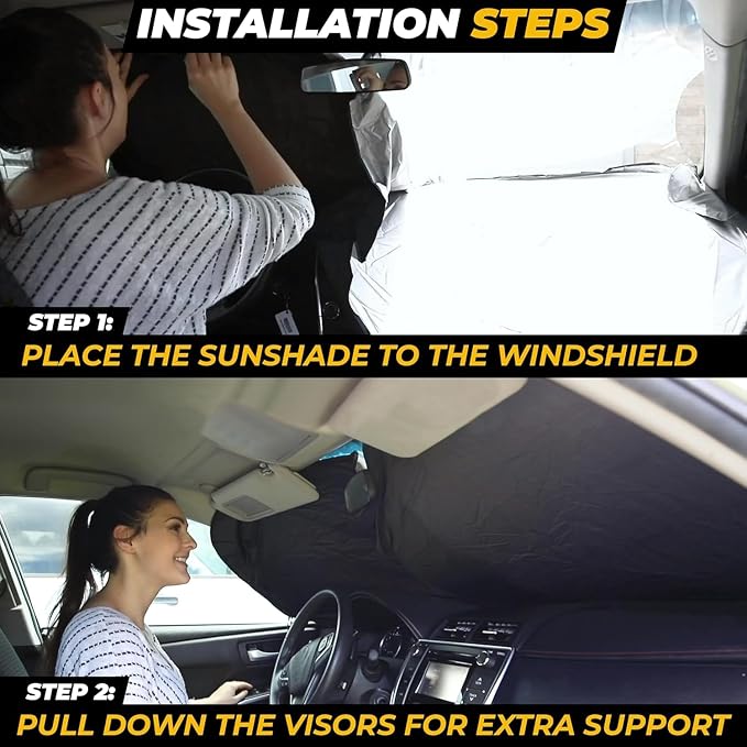Autovir SUV Sunshade Windshield Foldable, 280T Visor Shade, SUV Accessories - Image 6