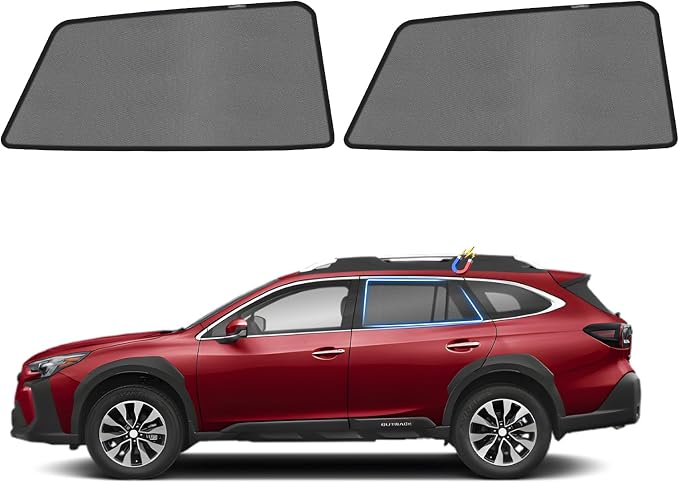 KUST Car Window Shades for 2021-2024 Subaru Outback Accessories, Breathable Mesh Magnetic Window Covers, Rear Back Side Window Sun Shades UV Block Privacy Protection for Baby Camping Napping 2PCS by KUST
