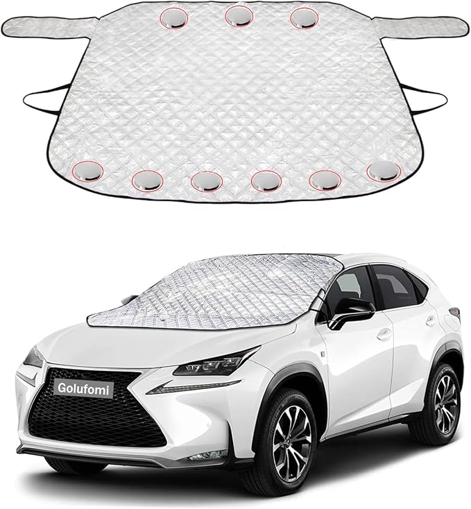 Car Windshield Cover Sun Shade,All Weather Windshield Sunshade Cover Fits Most Cars SUV by Golufomi