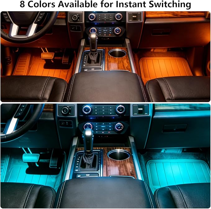 LED Lights for Car,Ambient Lights for Car,Car Footwell Lights,Car Ambient Light,16 Million Colors Music Sync,DIY Mode Multicolor LED Interior Lights for Cars,Trucks,SUVs,12V Power - Image 2