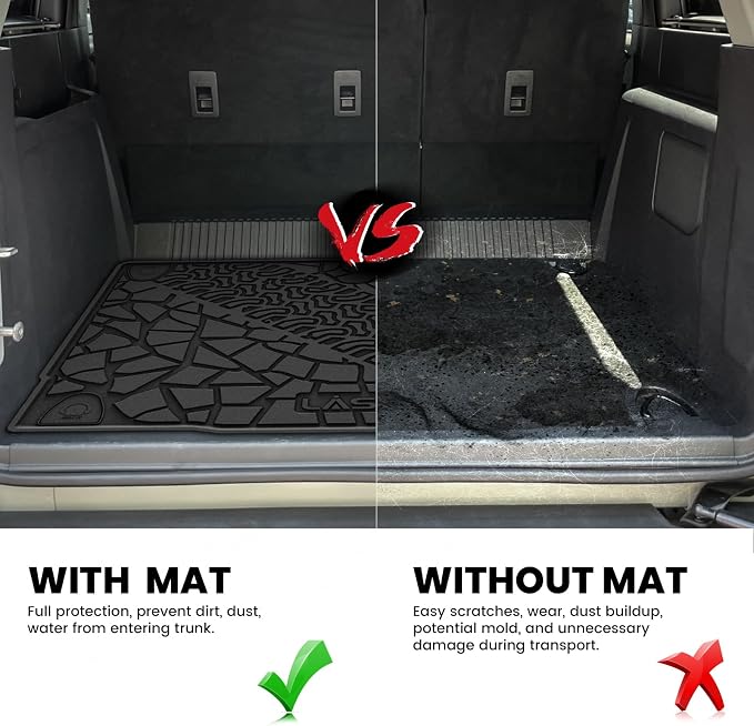 LASFIT Cargo Mat for Ford Bronco 4-Door 2026 2025 2024 2023 2022 2021 | All Weather TPE Cargo Area Protector Custom Fit Full Coverage Trunk Liner Easy Clean Anti-Slip Not Fit Bronco Sport or 2 Door - Image 3
