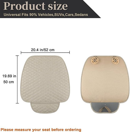 West Llama Linen Car Seat Covers,Bottom Seat Covers for Cars Include 1 Piece Front Driver Seat Pad Mat Universal Fits 90% Vehicles,SUVs,Cars,Sedans(1Piece-Beige) - Image 3