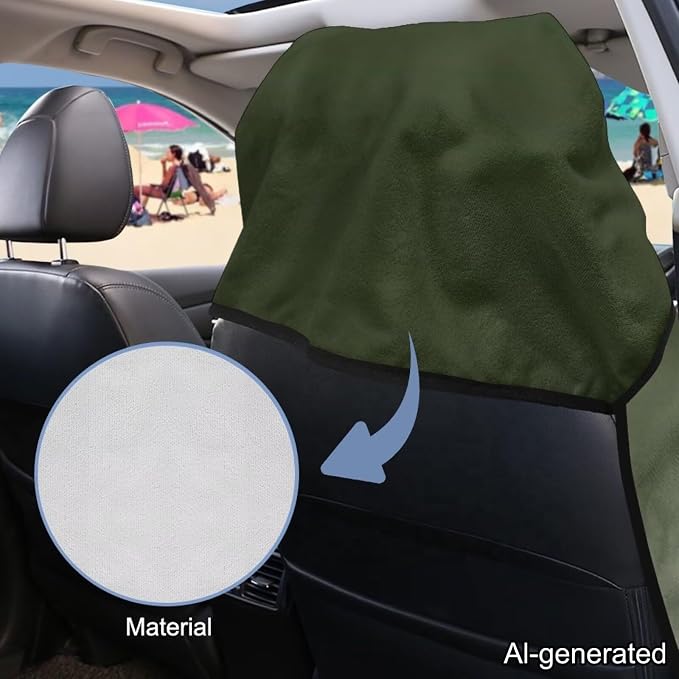 Horeset Tropical Palm Tree Car Seat Towel Cover – Soft & Quick-Dry Front Seat Protector, Multi-Functional for SUV Trucks Cars Sedan Van, Auto Interior Accessories - Image 6