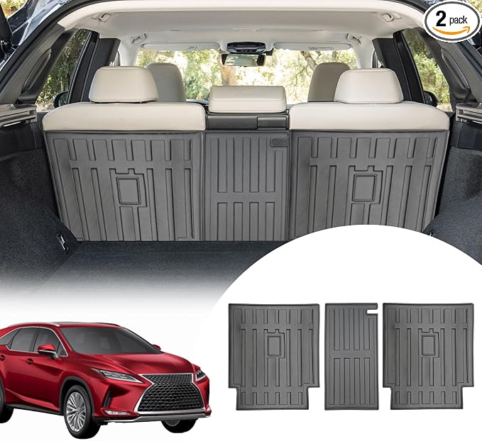 Rear Seat Back Cover Backrest Protector for Lexus RX350 RX350H RX450H+ RX500H Accessories 2023-2025 with Hook&Loop All Weather Split Dog Liner Pet Mat Cargo Trunk Liner 3 PCS by ZQULOYO