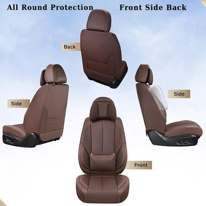 Coverado Car Seat Covers, Seat Covers for Cars, Waterproof Leather Auto Seat Protectors, Leather Car Seat Cushion, Car Interiors Accessories Universal Fit for Most Cars - Image 6
