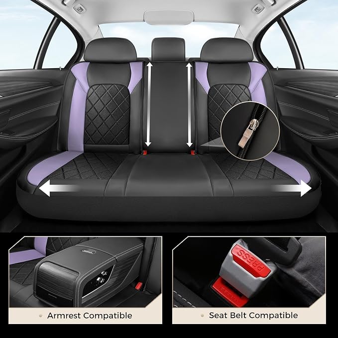 Coverado Car Seat Covers, Seat Covers Full Set, 5 Seats Automotive Seat Cover, Mesh Breathable Seat Protectors, Universal Fit for Most Cars - Image 7