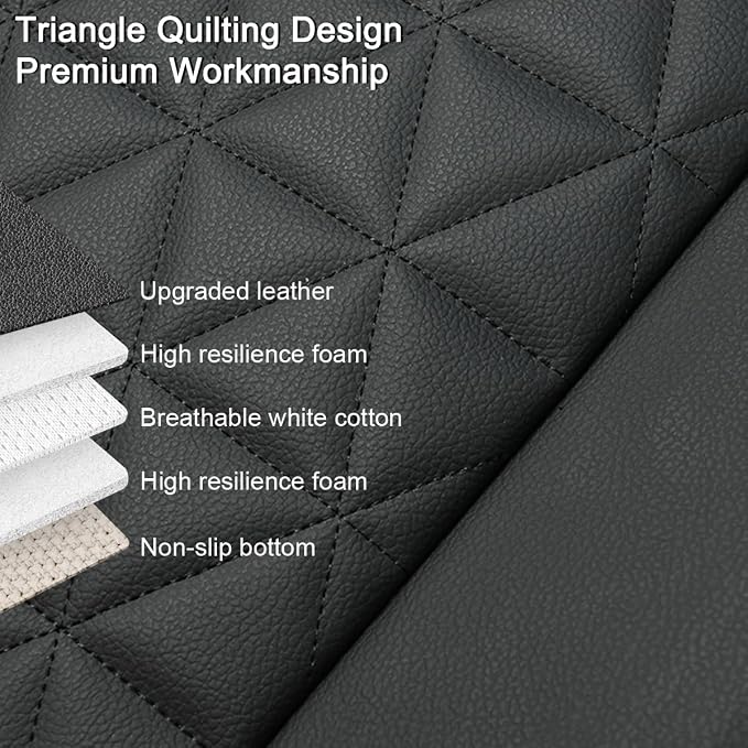 Black Panther Luxury Faux Leather Car Seat Cover Front Bottom Seat Cushion Cover, Anti-Slip and Wrap Around The Bottom, Fits 95% of Vehicles - 1 Piece,Black - Image 3