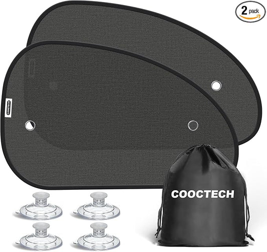 2026 New Upgrade Car Window Shades for Side Window 25"X15"(2 Pack),Car Window Shade for Baby Suction Cup,Sun Shade Side Window Can Blocks 99.98% UVR by COOCTECH