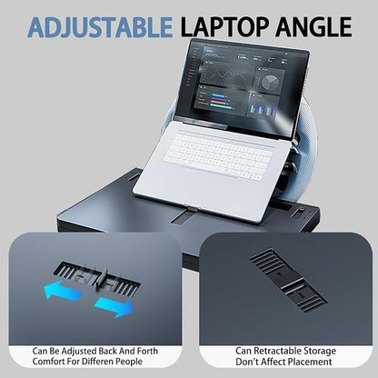 Steering Wheel Tray, Car Food Tray, Car Desk for Laptop, Multipurpose Car Table for Eating & Work, Adjustable Car Tray with Drawer and Anti-Slip Protective Adhesive - Image 5
