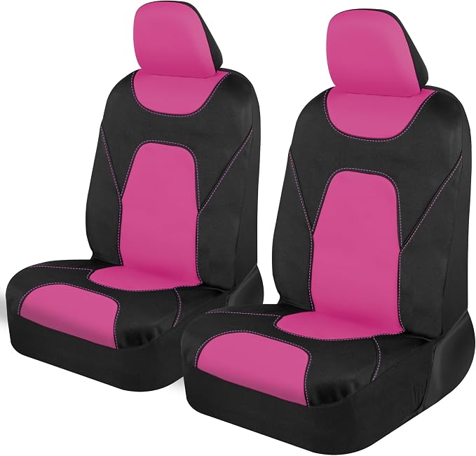 Motor Trend AquaShield Waterproof Front Seat Covers, Pink Seat Covers for Cars – Neoprene Front Car Seats Cover, SUV Seat Covers Protector - Car Interior Cover for Auto, Trucks, & Dog Owners by MotorTrend