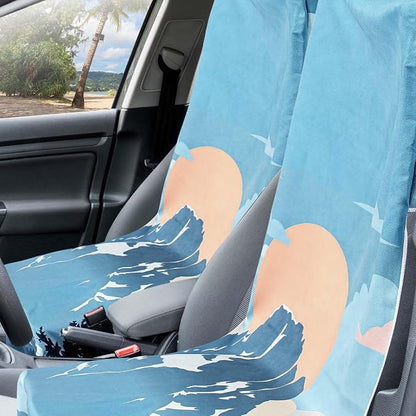 2 Pack Car Seat Towel Cover with Storage Bag, Yellowstone National Park | 63 x 32 in Car Towel Seat Cover Non Slip Waterproof, Gym Workout Swimming Running, Machine Washable Sweat Absorbent Protector - Image 6