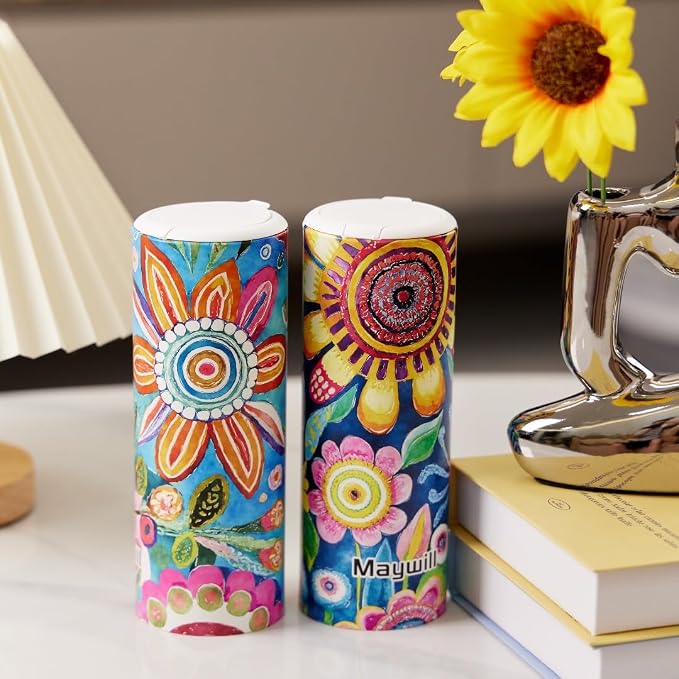 Car Tissues Holder with Facial Tissue, Car Tissue Box, Travel Tissues Cylinder,Suitable for Car Cup Holder(3-ply 4 Pack, 200 Sheets) - Image 2