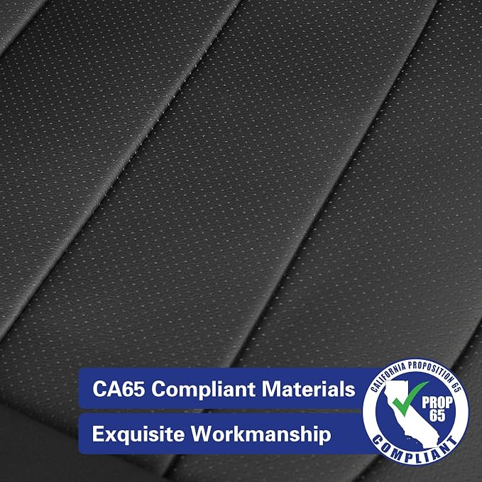 EKR Rav4 Seat Covers Custom Fit for Toyota Rav4 (Hybrid) SE/XSE 2026, Car Seat Cover Full Set for SUV,Factory-Style Interior Upgrade, Easy-Wipe Protection,Faux Leather(Black) - Image 3