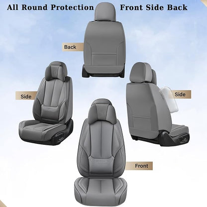 Coverado Car Seat Covers, Seat Covers for Cars, Waterproof Leather Auto Seat Protectors, Leather Car Seat Cushion, Car Interiors Accessories Universal Fit for Most Cars - Image 9