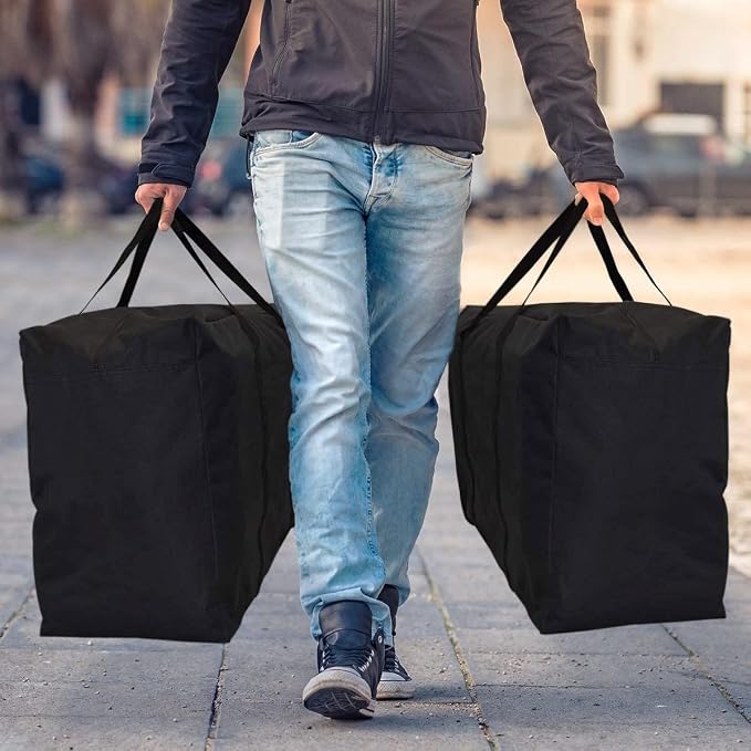 Extra Large Moving Bags with Strong Zippers & Carrying Handles, Storage Bags Storage Totes for Clothes, Moving Supplies, Space Saving, Oversized Storage Bag Organizer for Moving, Traveling (4 Pack) - Image 7