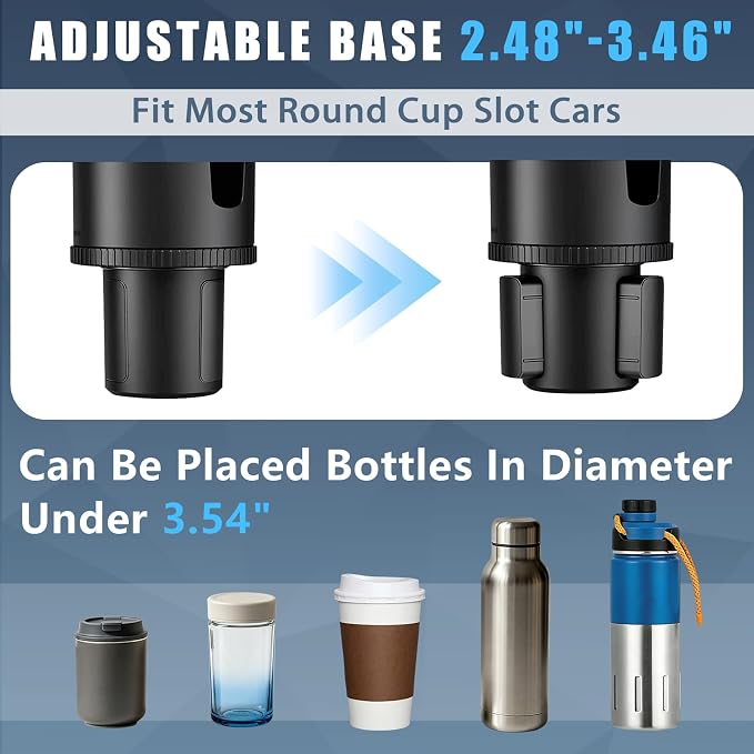 SAMPUSS 2-in-1 Car Cup Holder Tray Car Food Tray Car Table Car Seat Tray | 2-in-1 function foldable and detachable function 360°rotation road trip essentials car accessories interior - Image 4