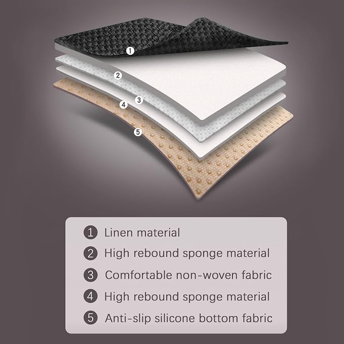 Black Linen Car Seat Covers Front Seats 2 Pcs Seat Covers for Car Truck SUV | Front Seat Covers with Storage Pocket, Bottom Auto Seat Cushion Pad Mat for Most Vehicles - Image 6