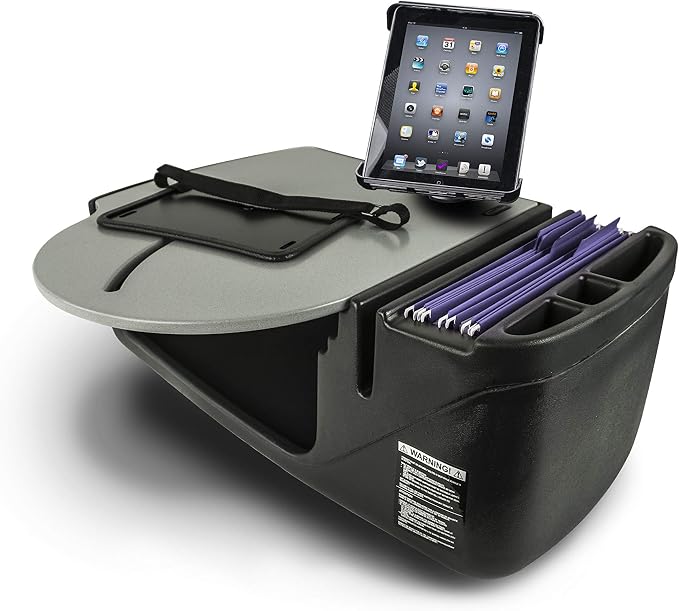 AutoExec AE-RMCD-PI-TAB-GT Roadmaster Car Desk for Your Vehicle Workstation and Mobile Office, with 400 watt Power Inverter and Tablet Mount | Vehicle Workstation and Mobile Office, 400 Watt Power Inverter, Tablet Mount by AutoExec