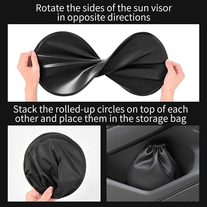 4pcs Car Window Shades, Electrostatic Adsorption Full Blackout Shades (2 Sizes) - 18.7*14.2in Front +17.3*14.3in Rear, UV Blocking for Baby/Family, Suitable for Daily Travel/Camping, Sliver - Image 5
