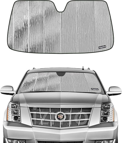 Pigenius Windshield Sunshade for Cadillac/Chevy/GMC Escalade Suburban Tahoe Yukon 2015-2020, Reversible Silver/Black by Pigenius