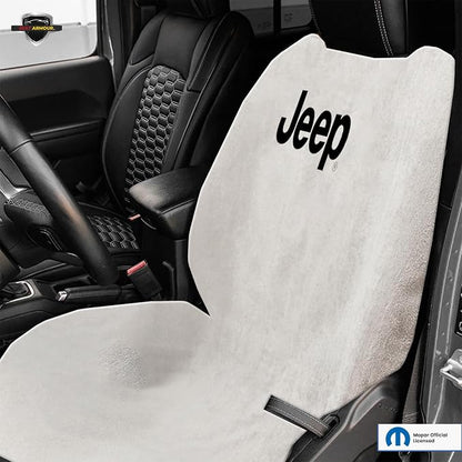 Seat Armour Seat Protector Towel for Jeep - Soft Machine Washable Jeep Seat Cover Towel - Easy to Install, Multipurpose Jeep Seat Towel - Gray - Image 5