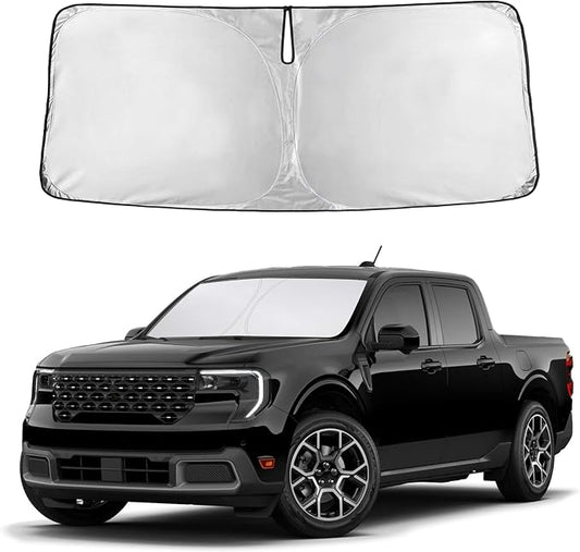 Autovir Windshield Sun Shade Fit for 2021-2024 2025 2026 Ford Maverick | Sunshade, Front Car Window Shades Sun Visor, Blocks UV Rays & Heat, Car Accessories by Autovir