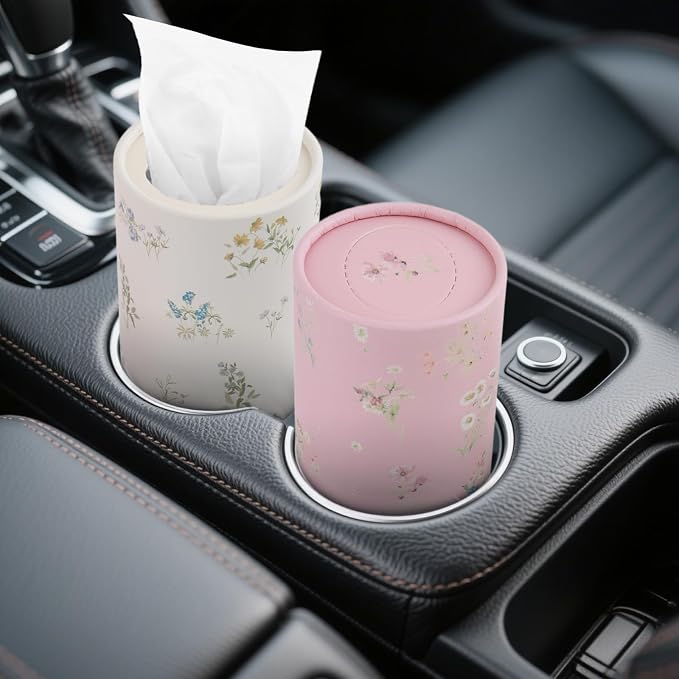 4PCS Car Tissue Holder,Extractable Portable Car Tissue Cylinder for Storing Each Box 50 Tissues,Fashionable Reusable Tissues for Cars Cup Holder Cars Accessories Interior - Image 7
