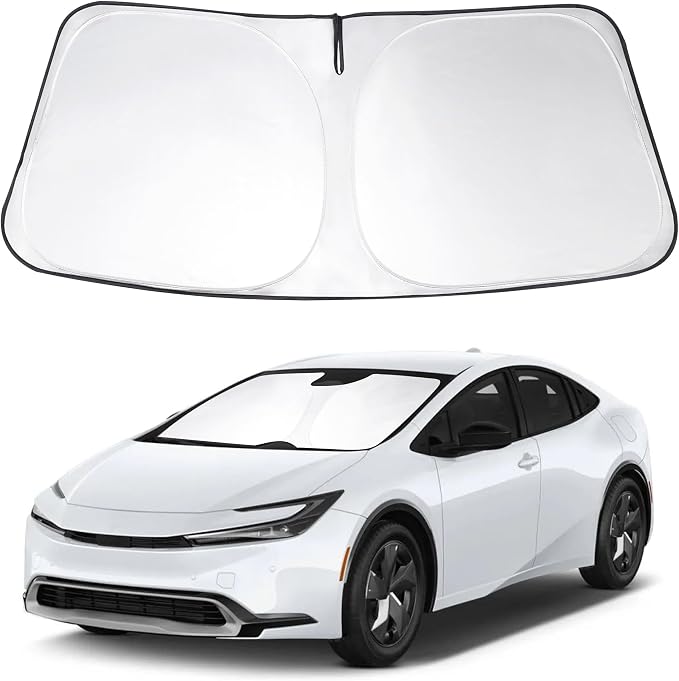 Windshield Sun Shade Sunshade for 2010-2015 Toyota Prius Hatchback | Full covered for windshield, Foldable & Durable, Block UV Rays, Reduce Heat, Easy to install, Keeps Car Cooler by LHFLIVE