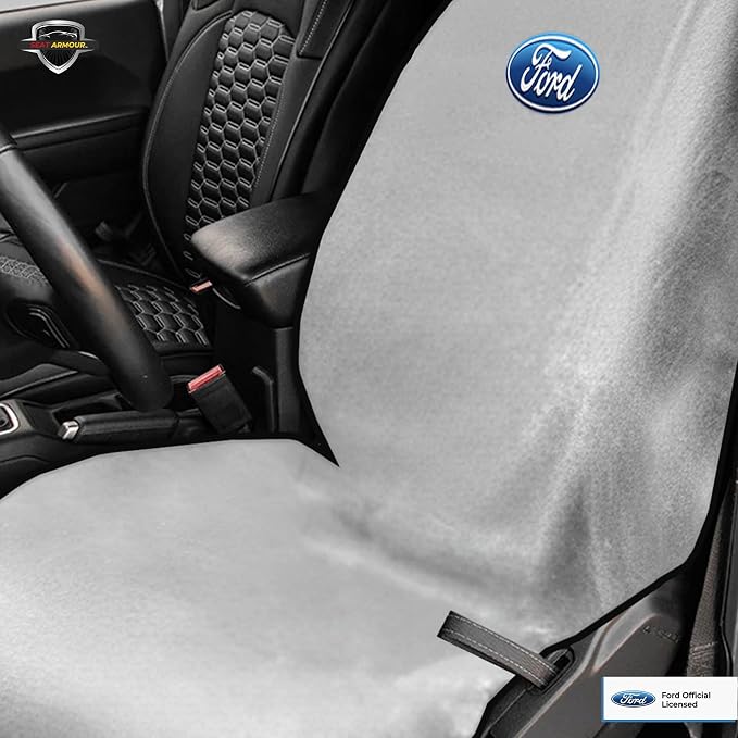 Seat Armour Seat Protector Towel for Ford – Soft Machine Washable Car Seat Cover Towel – Easy to Install, Multipurpose Car Seat Towel – Gray - Image 7