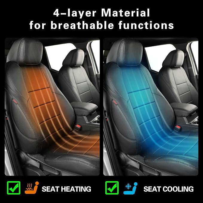 2024 2025 2026 Tacoma Seat Covers Full Set for Toyota Tacoma 4th Gen Double/Crew Cab SR,SR5,TRD Sport,TRD Off-Road,Limited,Fully Covered,Luxury Waterproof Leather Car Seat Protector(Black) - Image 7