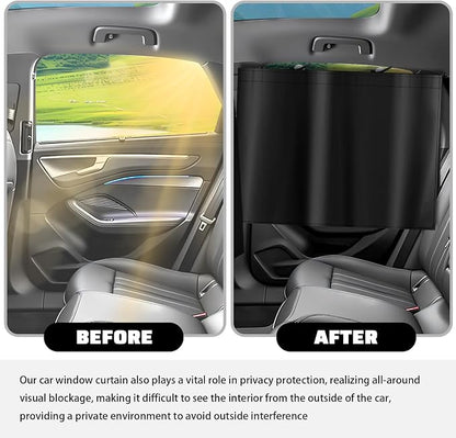 3PCS Larger Size Car Window Shades,Upgraded Car Curtains for Blocking Sunlight & Providing Privacy Protection,Essential Cars Privacy Curtains Includes Rear Window & Divider Curtain - Image 5