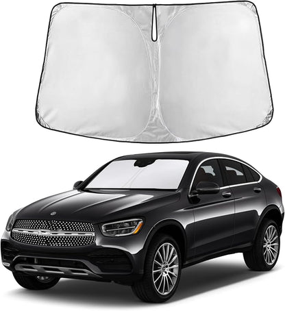Autovir Windshield Sun Shade Fit for 2016-2021 2022 Mercedes Benz Glc300 | Sunshade, Front Car Window Shades Sun Visor, Blocks UV Rays & Heat, Car Accessories by Autovir