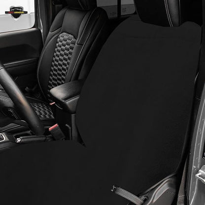 Seat Armour Black Car Seat Towel Cover – Soft, Machine Washable & Absorbent Seat Protector – Quick Install, Multipurpose Vehicle Seat Cover for Workout, Beach, Travel – Universal Fit - Image 4