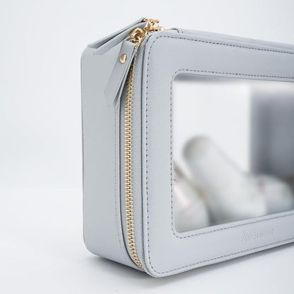 Aveniee Clear Makeup Bag Organizer, Travel Toiletry Bag for Women, Waterproof Cosmetic Pouch with Zippers,Car Organizers and Storage Case for Accessories,Blue,Medium Classic - Image 4