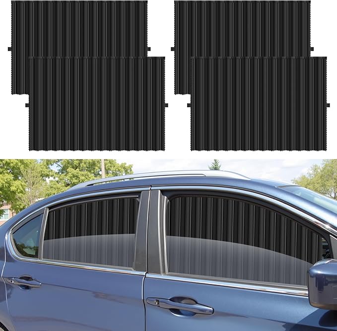Magnetic Car Privacy Curtains, 4Pack Car Window Shades for Side Window | Magnetic Car Window Shade,Magnetic Window Blinds,Car Blackout Window Covers for Baby,Sleeping,Changing Clothes,Camping by Jeyoon