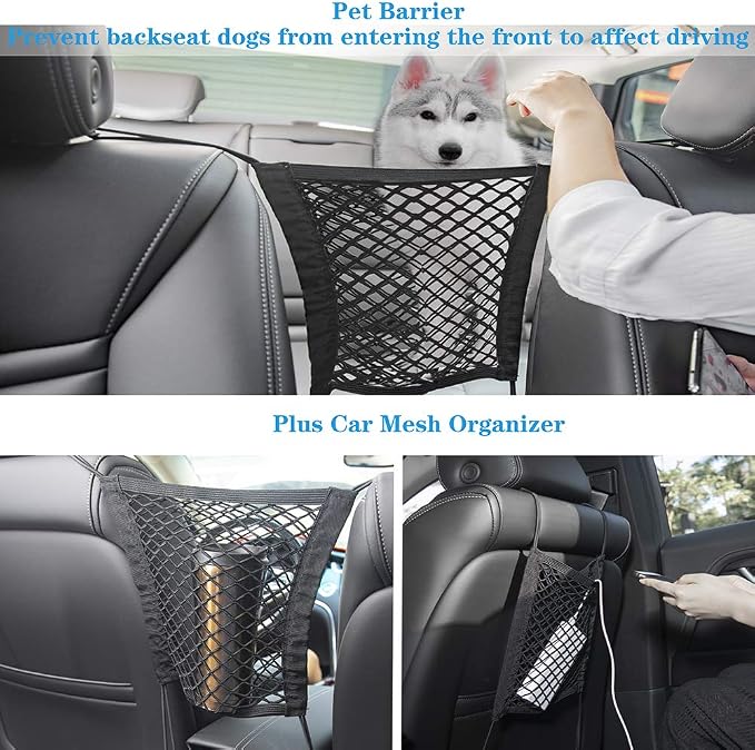 Bark Lover Dog Car Seat Cover for Back Seat,Armrest Compatible, Waterproof Backseat Protector, Nonslip Rear Seat Cover for Dogs & Kids, Universal Size Fits Cars Trucks SUVs(Black) - Image 8