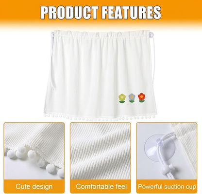 Car Side Window Sun Shade Privacy Curtain for Baby, Three Flowers | Blackout UV Protection Car Window Shades with Suction Cup for Back Seat - Cute Auto Camping Windows Screen Shades - Image 3