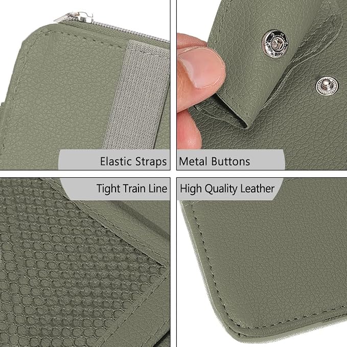 Car Sun Visor Organizer, Sunglasses Holder for Car Sun Visor | Auto Interior Accessories Pocket Organizers Can Store for Sunglasses, Documents, Cards, Pen, Drivers License - Image 3