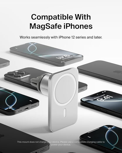 Belkin Magnetic Vent Mount Pro, MagSafe-Compatible Phone Holder for iPhone | Car phone mount, iPhone 17/16/15, Pixel 10 compatible, air vent mount, hands-free driving, road trips - Image 3