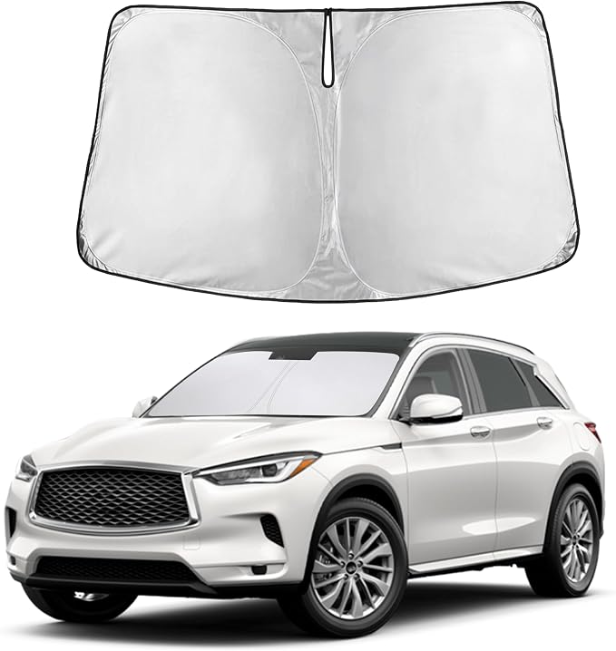 Autovir Windshield Sun Shade Fit for 2019-2024 2025 2026 Infiniti Qx50 | Sunshade, Front Car Window Shades Sun Visor, Blocks UV Rays & Heat, Car Accessories by Autovir