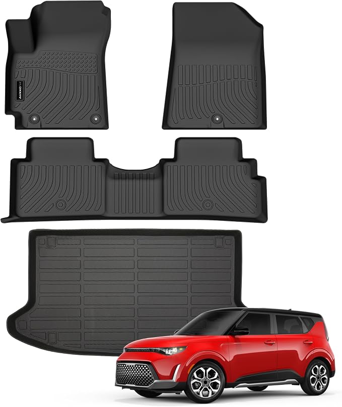 AUXKO All Weather Floor Mats Upper Cargo Mat for Kia Soul 2026-2020 | Only for Without Subwoofer,High Wall,All-Weather,All Season,Odorless,Rain&Salt Resistant,Accessories,Pet Friendly by AUXKO