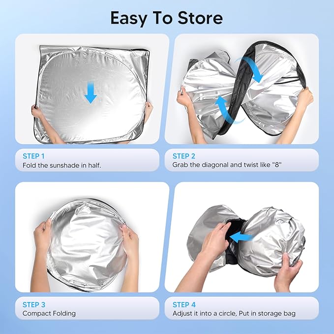 KUST Windshield Sun Shade for Buick Encore GX Accessories 2020-2025 2026 Sunshade Window Sun Visor Protector Foldable Blocks UV Rays Keep Your Car Cooler - Image 7