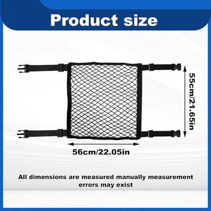 Front Seat Organizer,22" x 22" Front Seats Versatile Elastic Organizers Net, High Elastic Front Seat Organizer Versatile Purse Holder for Most Vehicles - Image 2