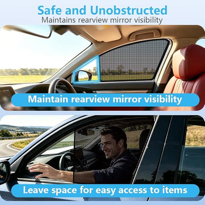Car Window Sun Shades Fit for Subaru Outback 2020-2025，Magnetic Front Side Window Shade Sunshades Privacy Curtains, Breathable Mesh Sun Shade, Protect Family/Pet from Heat, 2PCS - Image 3