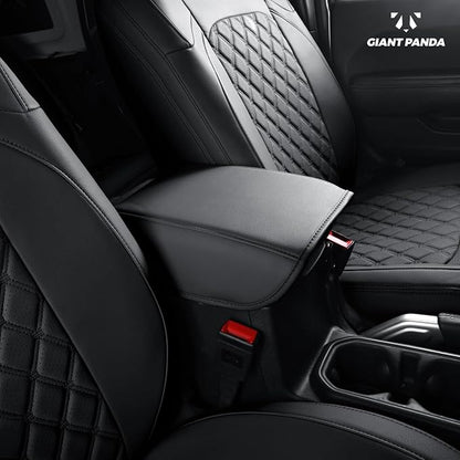 GIANT PANDA Wrangler JL Seat Covers Custom Fit for Jeep Wrangler,Premium Waterproof Faux Leather, 2018 2019 2020 2021 2022 2023 2024 2025 2026 JL 2/4 Door Front (Black - Image 5