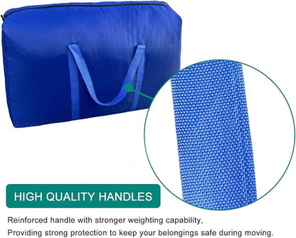 100L Extra Large Storage Bags, Big Moving Bags with Strong Zippers & Carrying Handles, Packing Bags for Moving, Storage, Travel and Camping, Storage Totes For Space Saving (Blue, 2 Pack) - Image 3